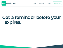 Tablet Screenshot of getreminded.com